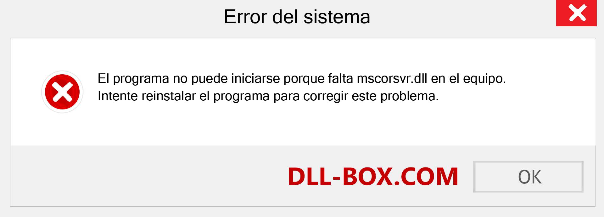 ¿Falta el archivo mscorsvr.dll ?. Descargar para Windows 7, 8, 10 - Corregir mscorsvr dll Missing Error en Windows, fotos, imágenes